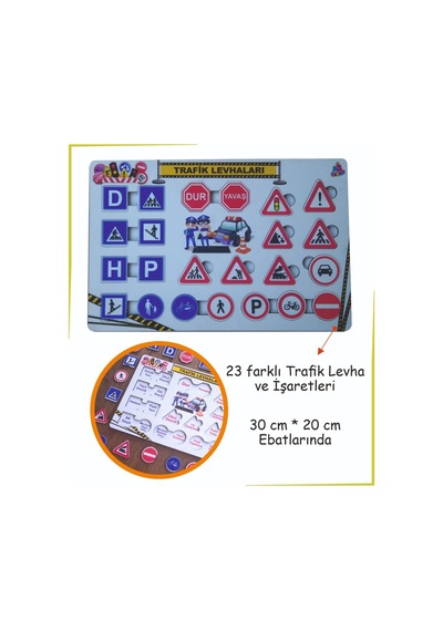 Ahşap Trafik Levha Ve İşaretleri Açıklamalı Bultak Yapboz