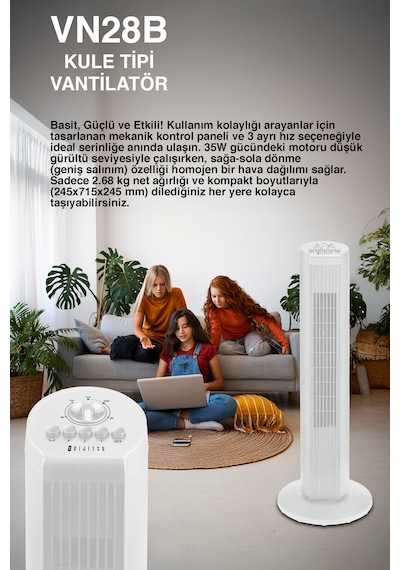 Vn28b Kule Tipi Vantilatör