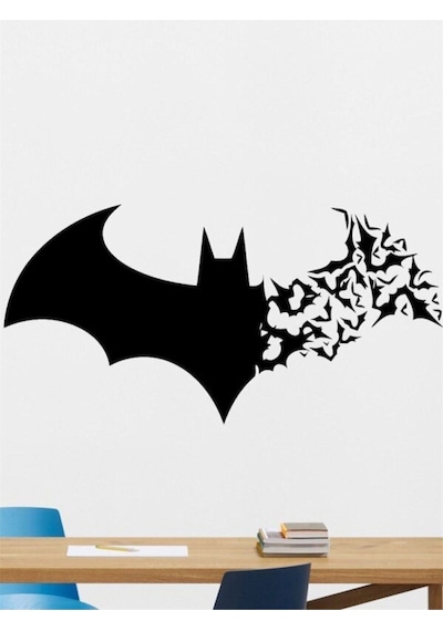 Şık Batman Su Geçirmez Kendinden Yapışkanlı Dekoratif Duvar Sticker