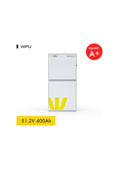 Werer Energy 48V 400Ah 21.5kW LiFePO4 WPU Series Bluetooth’lu Lityum Demir Fosfat Akü