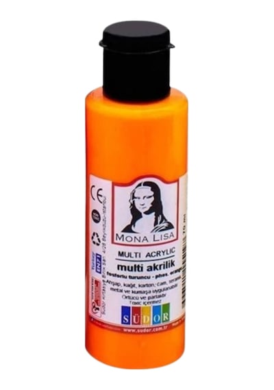 Multi Akrilik Fosforlu Boya Südor Mona Lisa 70ml - Renk Seçenekli Tek Şişe Turuncu