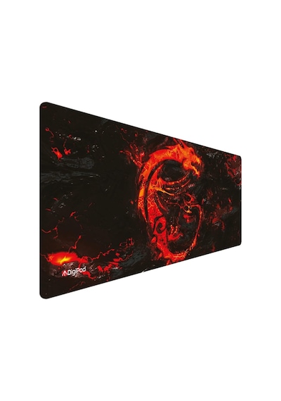 Digipod Gaming Oyuncu Mousepad 90x40 Xxl Kaymaz Taban Kızıl Ejderha 4mm Kalınlık