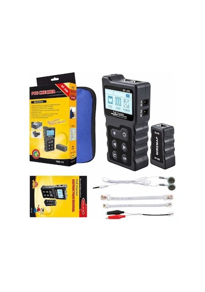 Tograt Nf-488 Dijital Poe Test Cihazı Rj45 Ağ Kablosu Süreklilik Ve Poe Voltaj Akım Güç Ölçer
