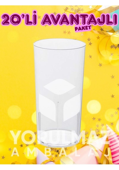 Kristal Tek Kullanımlık Şeffaf Kokteyl Ve Rakı Bardağı 20 Li Paket, Şık Sunum Ve Pratik Kullanım Diğer