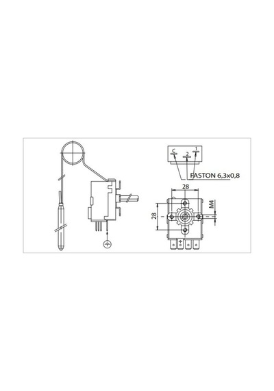 Tr2/540359 0-90 C 150 Cm Isıtıcı Termostat-çift Kontaklı Imıt İtalyan