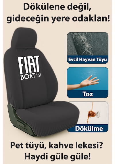 Aracinizin İcini Yenileyen Fiat Linea İle Uyumlu Oto Koltuk Kilifi İle Her Detay Ozel Siyah