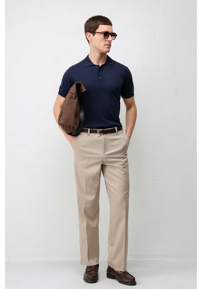 Antioch Comfort Slim Polo Yaka Erkek Triko T-shirt Lacivert