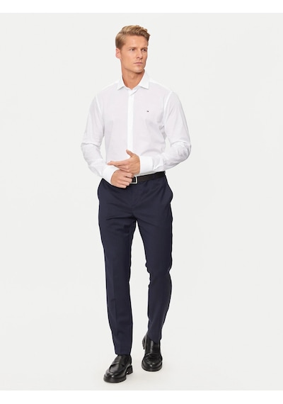Tommy Hilfiger Erkek Regular Fit Pamuklu Gömlek Beyaz