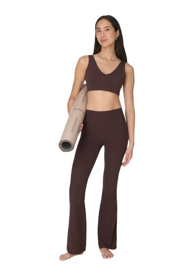 Sweaty Betty Glow Flex Rıb 32 Flare Trouse 5524 Kahve