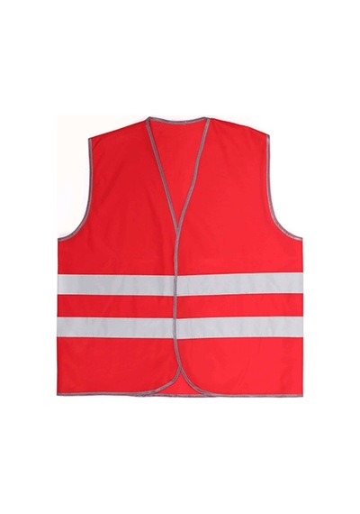 Bestguard İşçi Tipi Reflektörlü Kırmızı İkaz Yeleği 20 Adet