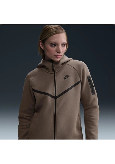 Sportswear Tech Fleece Windrunner Full-zip Hooded Ss25 Kadın Sweatshirt Kahverengi