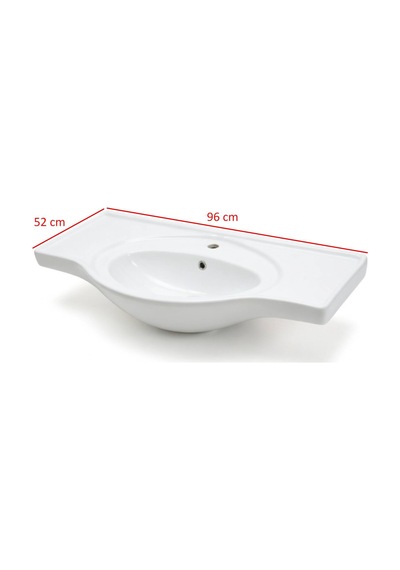 Ece Banyo - Aruva Etajerli Lavabo 96 Cm Beyaz - 3503