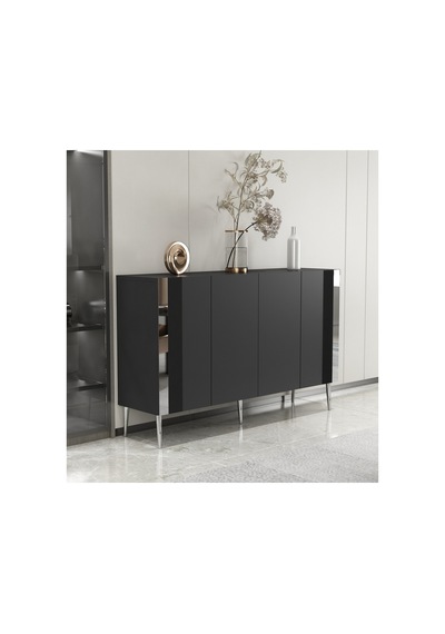 Dream 120 Cm Konsol Tv Sehpası Çok Amaçlı Dolap Antrasit-gümüş Antrasit-gümüş