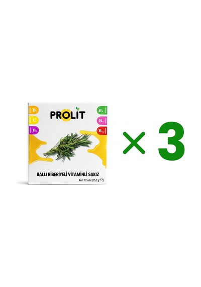 Prolit Ballı Biberiyeli Vitamin Destekli Fonksiyonel Sakız 3 Lü Avantaj Paketi