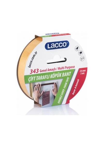 Lacco 343 Çift Taraflı Köpük Bant 24 MM x 5 M