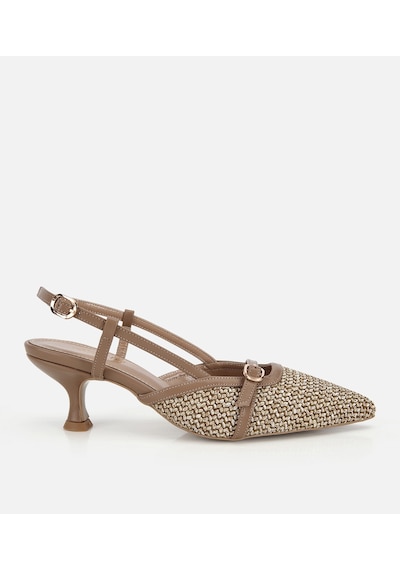 Hotiç Kadın Bej Hasır Detaylı Arkası Açık Stiletto 01ayh320820a313 01ayh320820a313 Bej