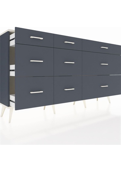 Arges Konsol 9 Çekmeceli 176x30x99 Antrasit-aytaşı/antrasit Aytası/antrasıt - Antrasıt Arges Konsol 9 Çekmeceli 176x30x99 Antrasit-aytaşı/antrasit Aytası/antrasıt - Antrasıt