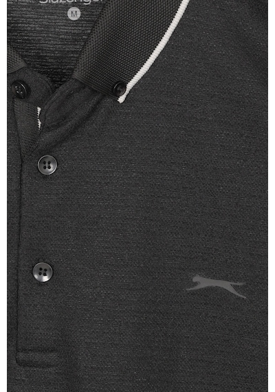 Slazenger Zeru Erkek Polo Yaka Siyah Tişört