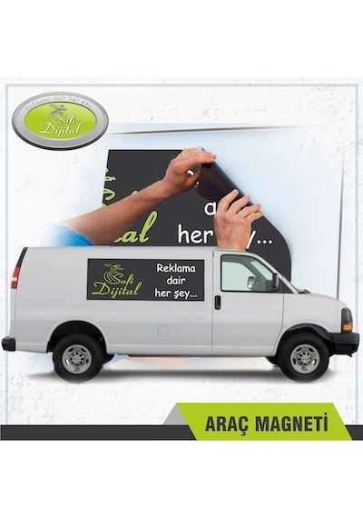 Araç Kapı Magneti Sök Tak Mıknatıslı Araba Reklam Magneti