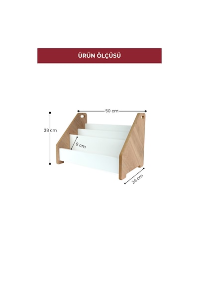 Ahşap Çok Amaçlı Çocuk Odası Yer Kitaplığı Çok Renkli