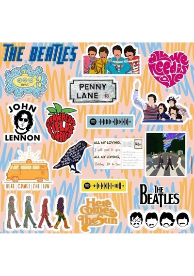 Beatles Seti Laptop Notebook Telefon Etiket Journal 1