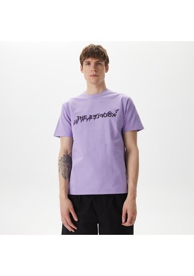 The Kooples Erkek Baskılı Bisiklet Yaka Mor T-shirt