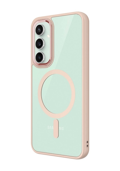 Galaxy Uyumlu S23 Fe Kılıf Magsafe Şeffaf Arka Yüz Kamera Yükseltili Silikon Pazarplus Gri