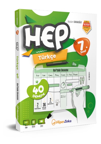 2027 7. Sınıf Haftalık Hep Türkçe 40 Deneme Müslüm Danaoğlu