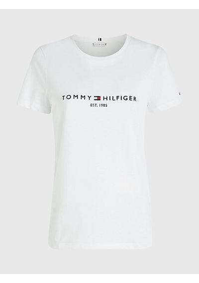 Tommyhilfiger Organik Pamuk Bayan T-shirt Beyaz