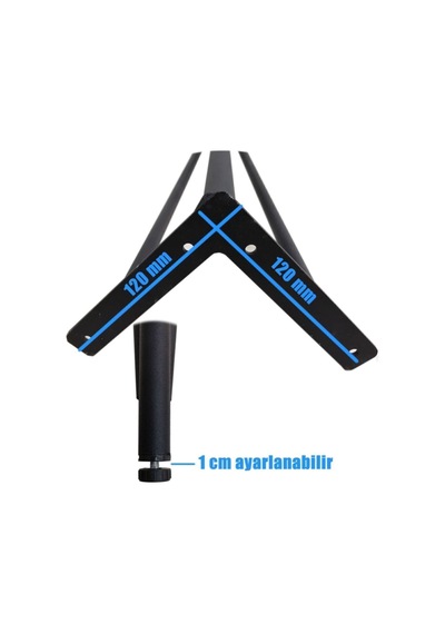 Metal Firkete Ahşap Ve Kütük Sehpa Ayağı 46 Cm - Masa Ayakları - 46 Cm Beyaz Diğer