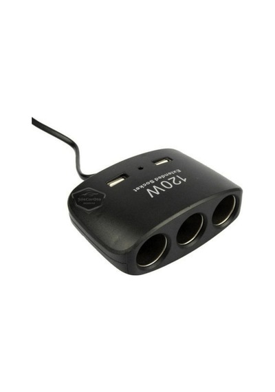 Üniversal 3 Lü Çakmak Soketi 120w Çakmaklık Çoğaltıcı 2 Usb Araç Şarj Cihazı Çakmaklık Şarj Çakmak Çoklayıcı 12v/24v 00 Şüscaroto Aksesuar