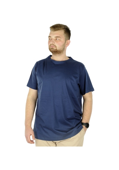 Mode Xl Büyük Beden Erkek T-shirt Basic 20031 İndigo 001