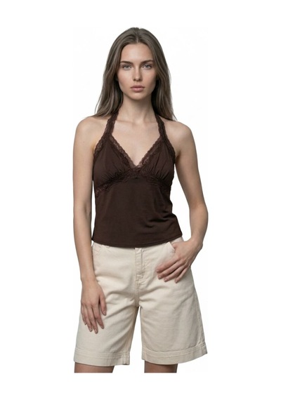 LOFT Slim Fit Kadın Bluz K.kol Lf2043481 Q1.v1 Kahverengi