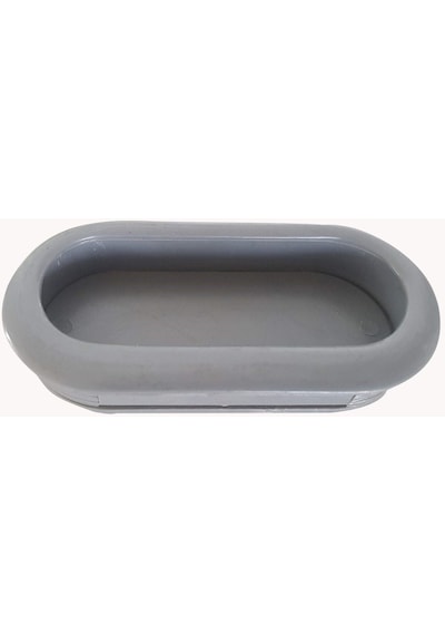Mobilya Kulbu Gömme Oval Gri 36mm 80mm 5li