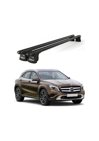Trio-ıı Mercedes-benz Gla 2013 Ve Sonrası Uyumlu Siyah Kilitli Ara Atkı 120cm Port Bagaj Tavan Barı