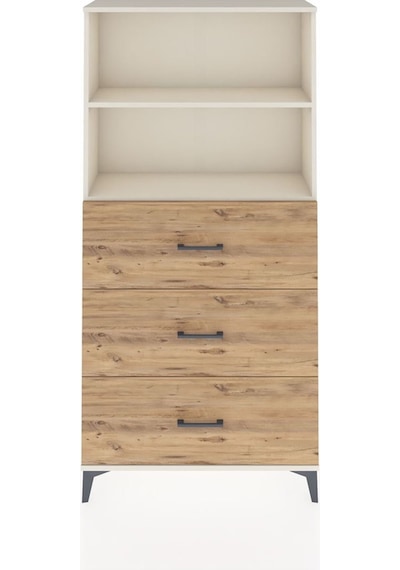 Arges Dolap 2 Raflı 3 Çekmeceli 88x30x182 Aytaşı-çam Aytaşı