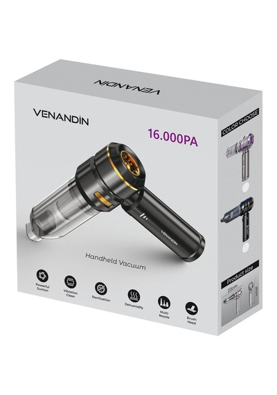 Venandın St-6659 Plus 16.000 Pa Şarjlı Oto El Süpürgesi - Kablosuz Çok Başlıklı Çantalı Araç Süpürgesi 0 - 1 Saat