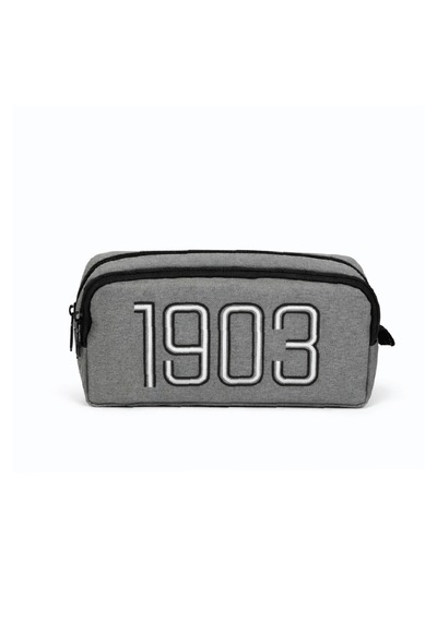 Beşiktaş Lisanslı 1903 Nakışlı Gri Kalem Çantası - Çift Bölmeli Taraftar Kalemliği