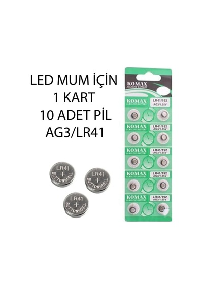 Led Mum Uyumlu Lr41 Pil Modeli Ag3 Saat Hafıza Yazıcı Düğme Pil
