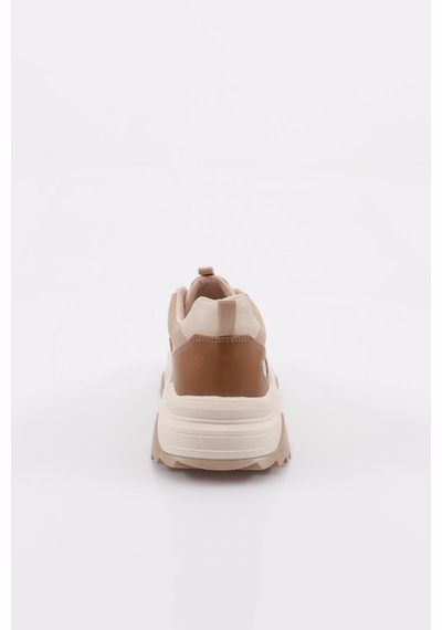 Dgn 65100-22y Kadin Bağcikli Kalin Taban Sneakers Ayakkabi 65100-2027-R0171 Bej - Kahverengi Dgn 65100-22y Kadin Bağcikli Kalin Taban Sneakers Ayakkabi 65100-2027-R0171 Bej - Kahverengi