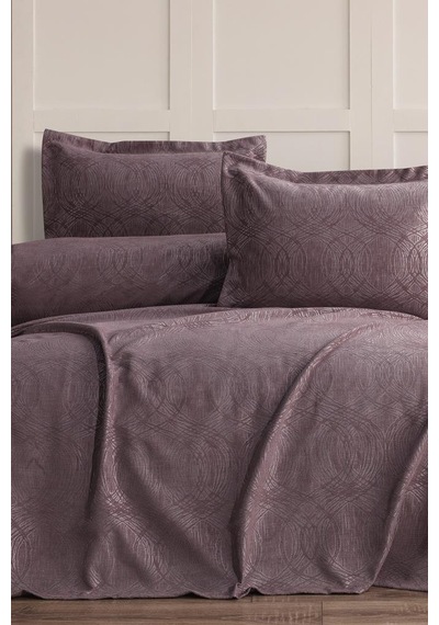 Aren 2 Parça Tek Kişilik Pike Takımı 180x240 Pudra Pudra