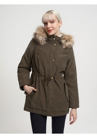 Loose Fit Kadın Mont Haki