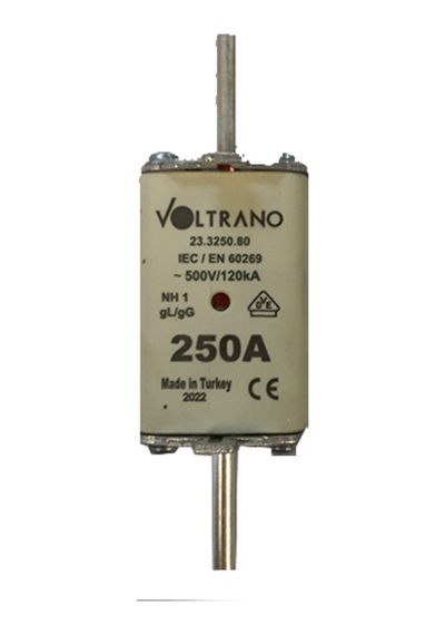 Voltrano Kale Porselen 250a 1 Boy Bıçaklı Sigorta Buşonu Nh 1