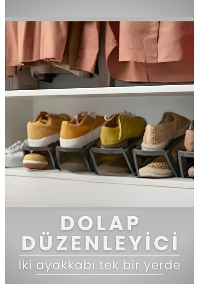 Ayakkabı Rampası Dolap Düzenleyici Ayakkabı Sergi Rampası Plastik Siyah Tr Diğer