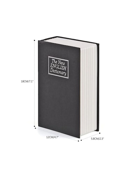 Buffer Kitap Görünümlü Dekoratif Kitap Kasa Metal Kutulu Anahtarlı Gizli Kasa