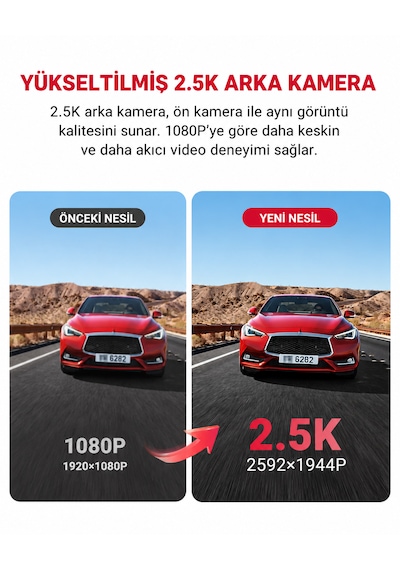 Vantrue Element2 Pro 4k Uhd + 2.7k Qhd 5ghz Wi-fi Araç İçi Kamera