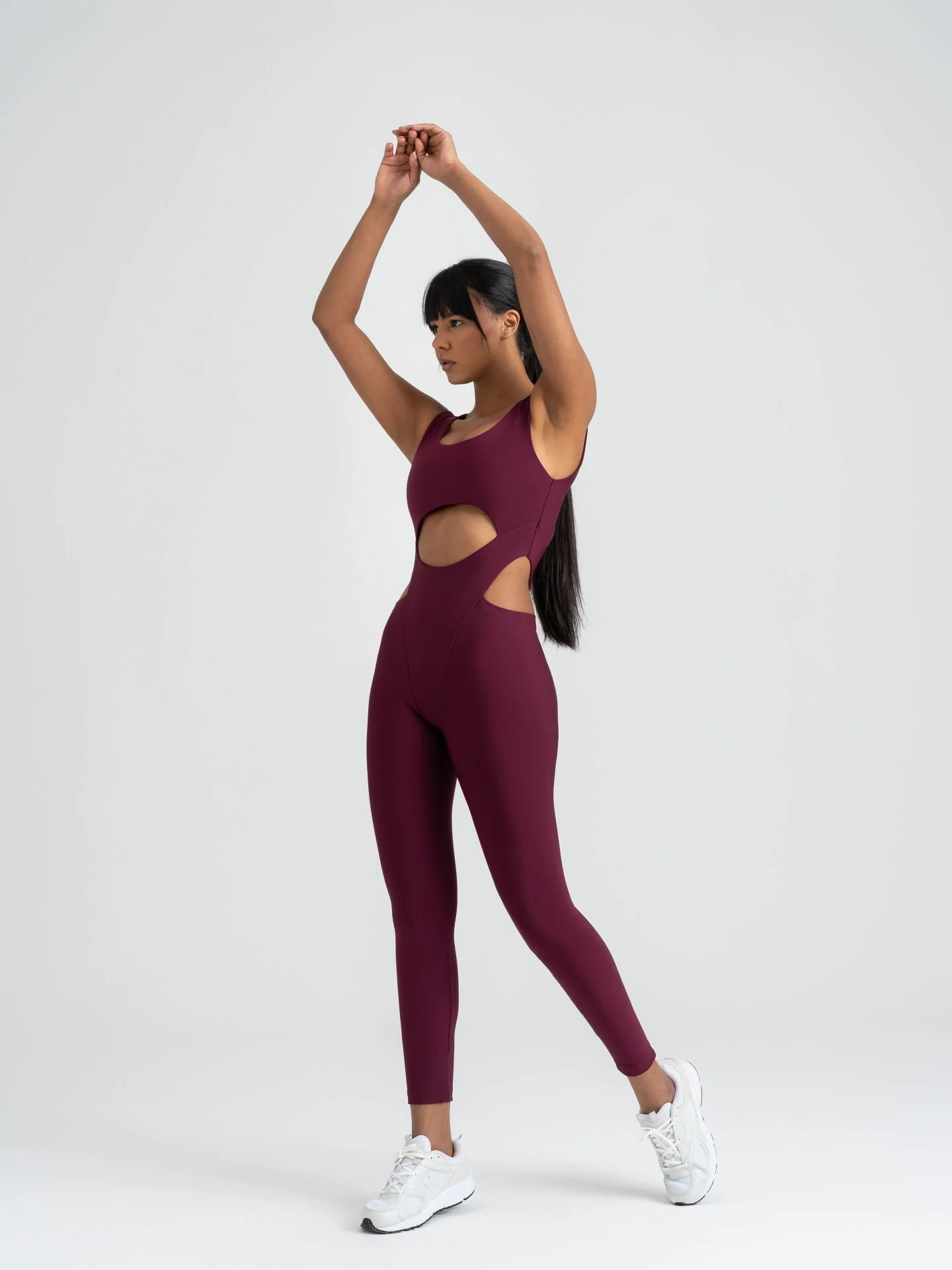 Lismina Bold Curve Spor Tayt Tulum Mürdüm