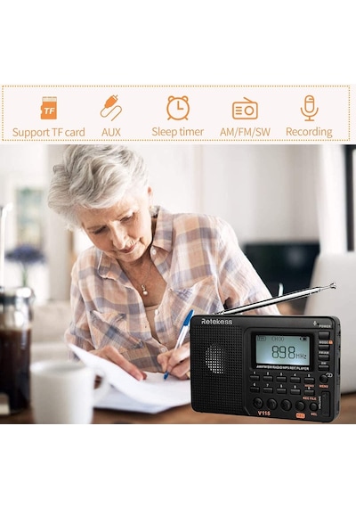 Retekess V115 Kısa Dalga Radyo Am Fm Radyo