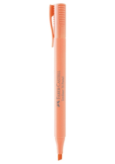 Faber-castell 38 Coral Textliner Fosforlu Kalem Pastel Somon F Uç 15 81 11 10 Lu Paket Krem