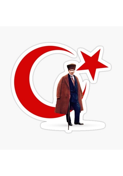 Atatürk Oto Sticker Yapıştırması 17Cm